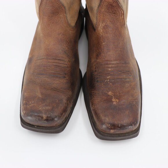 Ariat Rambler Boots Men\'s Size 9 EE Brown Leather Bomber Square Toe Wester Boots main image 10
